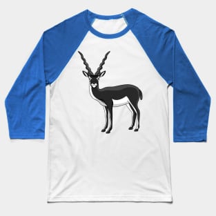 Blackbuck antelope illustration Baseball T-Shirt